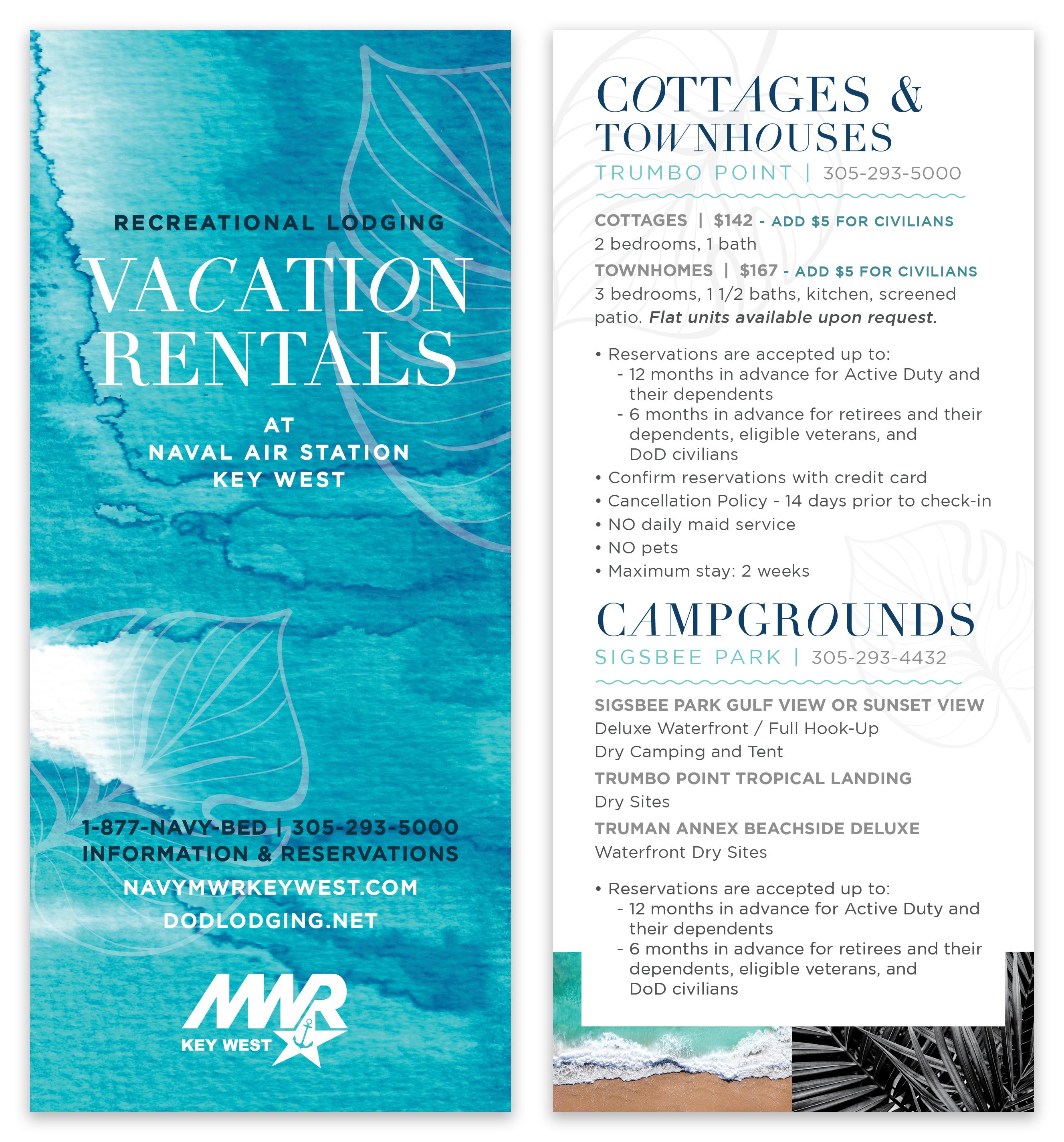 Vacation Rentals Rack Card